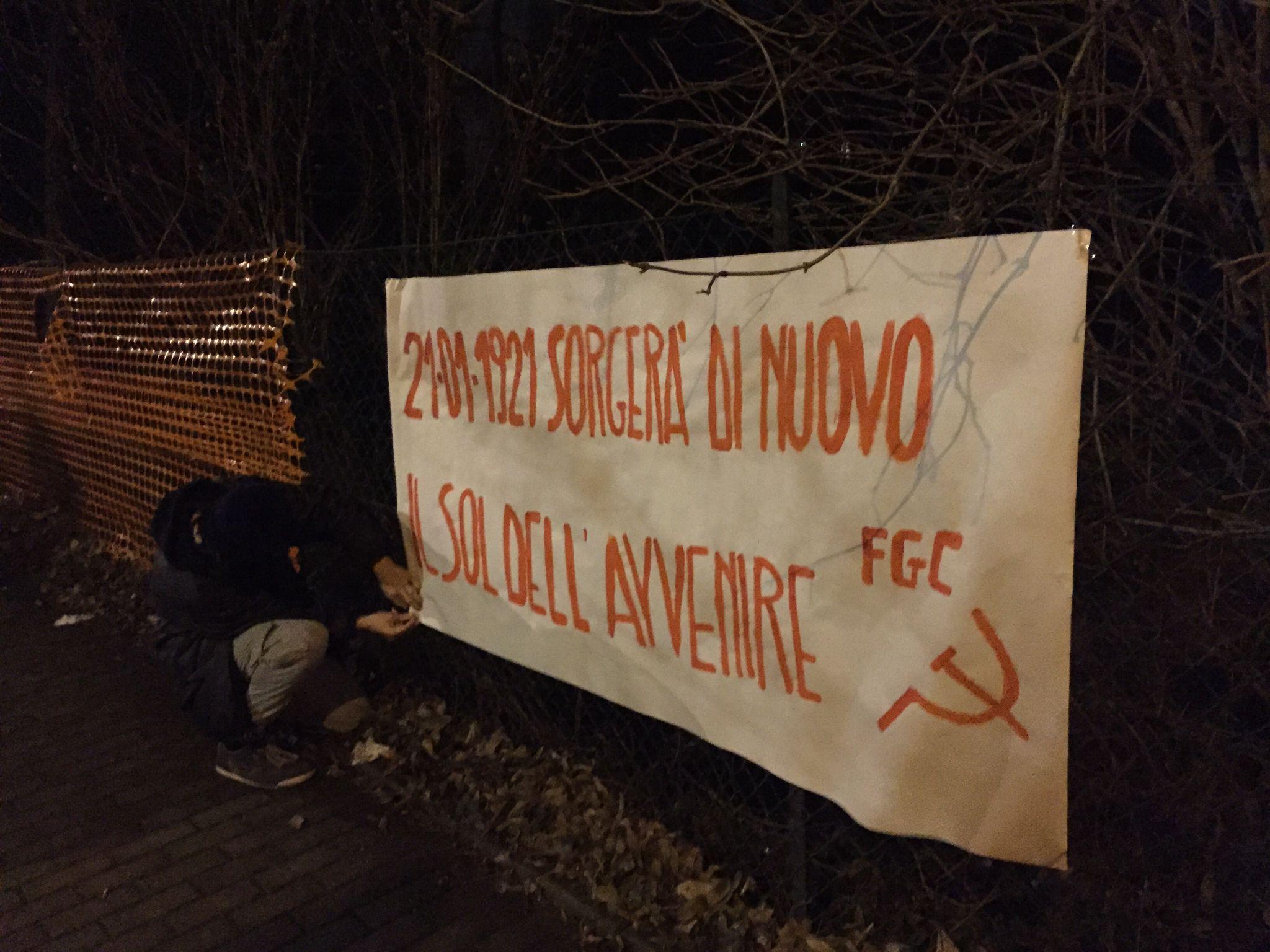 Anniversario del Pci, un manifesto celebra i 101 anni a Gorizia